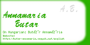 annamaria butar business card